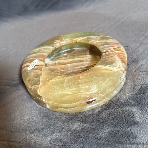 Gorgeous Natural Stone Ashtray or Trinket Box Heavy BRAND NEW Great Gift - Picture 4 of 12